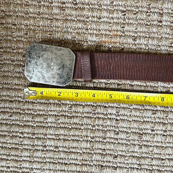 1970s Vintage Brutalist Artisan Leather Belt main image 9
